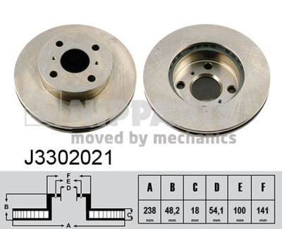 J3302021 NIPPARTS Тормозной диск