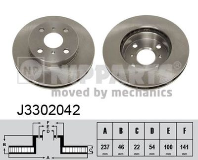 J3302042 NIPPARTS Тормозной диск