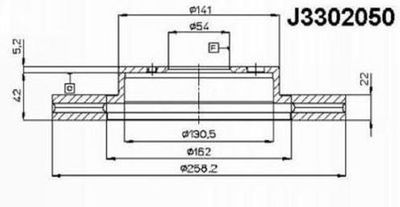 J3302050 NIPPARTS Тормозной диск