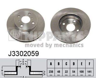 J3302059 NIPPARTS Тормозной диск