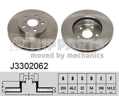 J3302062 NIPPARTS Тормозной диск