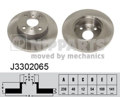 J3302065 NIPPARTS Тормозной диск