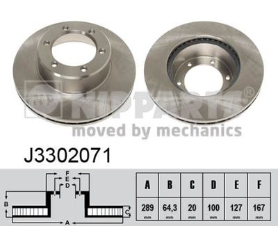 J3302071 NIPPARTS Тормозной диск