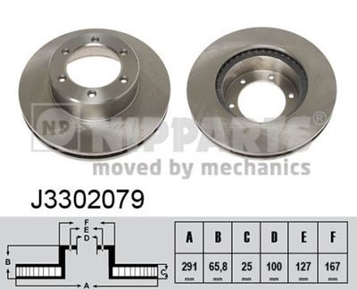 J3302079 NIPPARTS Тормозной диск