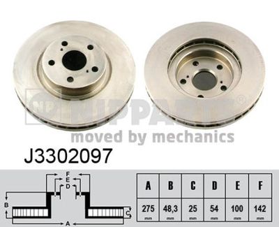 J3302097 NIPPARTS Тормозной диск