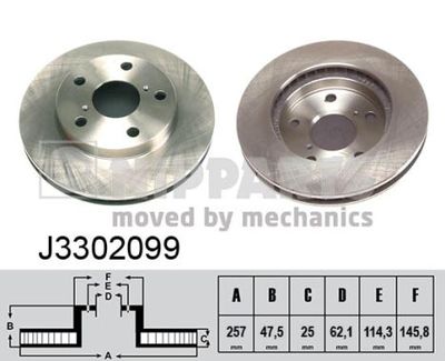 J3302099 NIPPARTS Тормозной диск