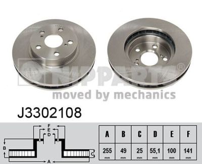 J3302108 NIPPARTS Тормозной диск