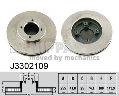 J3302109 NIPPARTS Тормозной диск