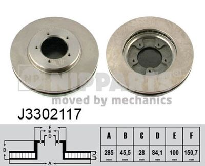 J3302117 NIPPARTS Тормозной диск