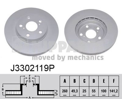 J3302119P NIPPARTS Тормозной диск