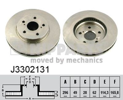 J3302131 NIPPARTS Тормозной диск