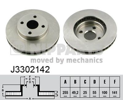 J3302142 NIPPARTS Тормозной диск