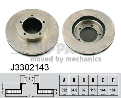 J3302143 NIPPARTS Тормозной диск