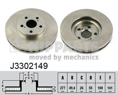 J3302149 NIPPARTS Тормозной диск