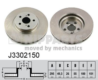 J3302150 NIPPARTS Тормозной диск