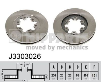 J3303026 NIPPARTS Тормозной диск