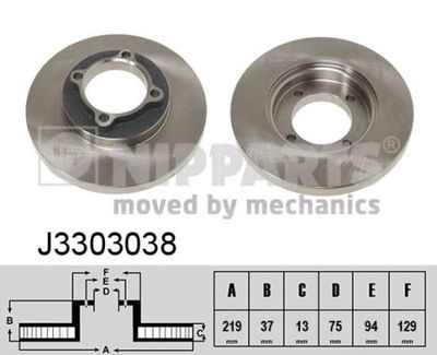 J3303038 NIPPARTS Тормозной диск