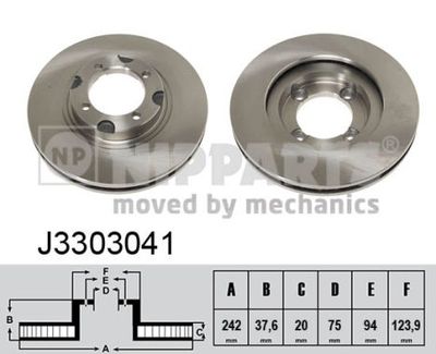 J3303041 NIPPARTS Тормозной диск