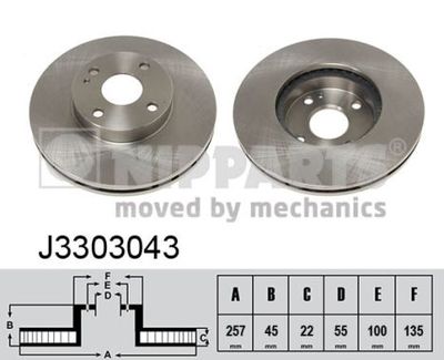 J3303043 NIPPARTS Тормозной диск