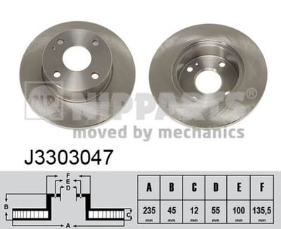 J3303047 NIPPARTS Тормозной диск