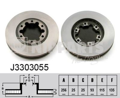 J3303055 NIPPARTS Тормозной диск