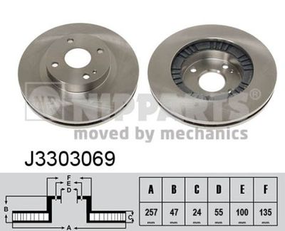 J3303069 NIPPARTS Тормозной диск