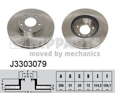 J3303079 NIPPARTS Тормозной диск