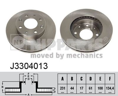 J3304013 NIPPARTS Тормозной диск