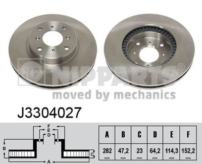 J3304027 NIPPARTS Тормозной диск