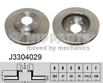 J3304029 NIPPARTS Тормозной диск