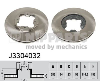 J3304032 NIPPARTS Тормозной диск