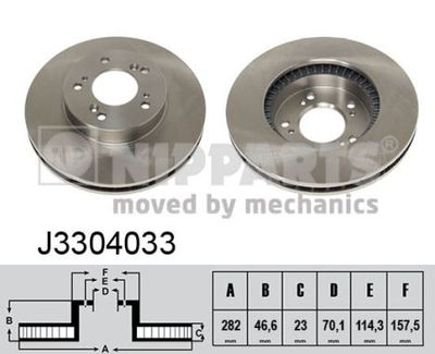 J3304033 NIPPARTS Тормозной диск