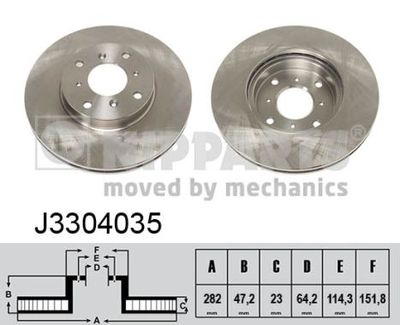 J3304035 NIPPARTS Тормозной диск