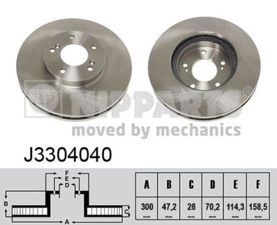 J3304040 NIPPARTS Тормозной диск