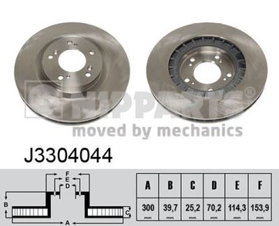 J3304044 NIPPARTS Тормозной диск