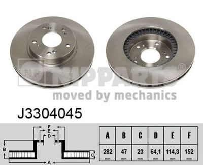 J3304045 NIPPARTS Тормозной диск