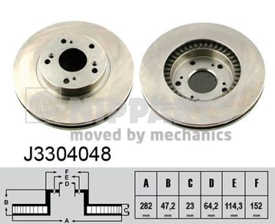 J3304048 NIPPARTS Тормозной диск