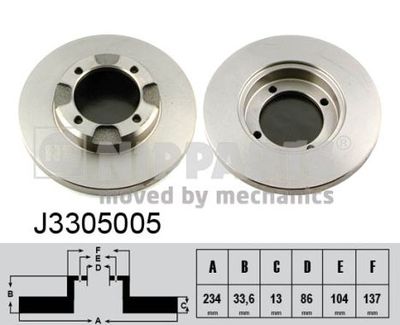 J3305005 NIPPARTS Тормозной диск