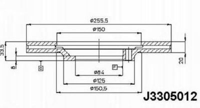 J3305012 NIPPARTS Тормозной диск