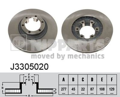 J3305020 NIPPARTS Тормозной диск