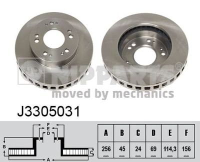 J3305031 NIPPARTS Тормозной диск