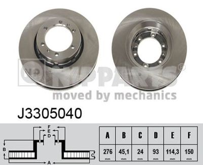 J3305040 NIPPARTS Тормозной диск