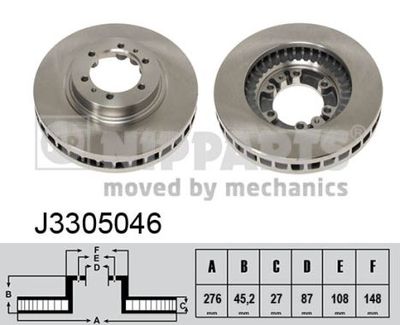 J3305046 NIPPARTS Тормозной диск