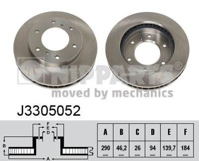 J3305052 NIPPARTS Тормозной диск