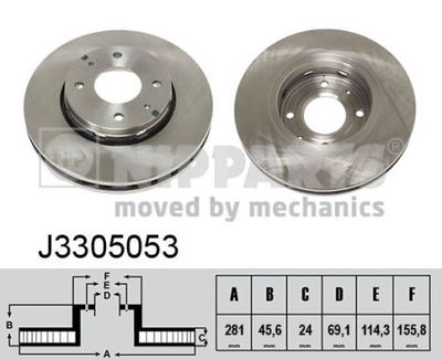 J3305053 NIPPARTS Тормозной диск