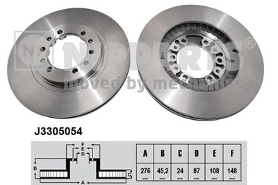 J3305054 NIPPARTS Тормозной диск