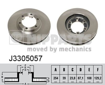 J3305057 NIPPARTS Тормозной диск