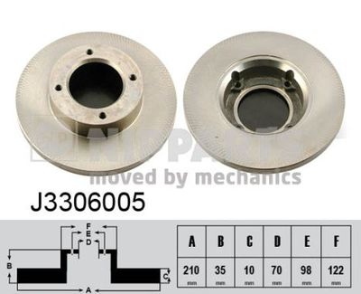 J3306005 NIPPARTS Тормозной диск