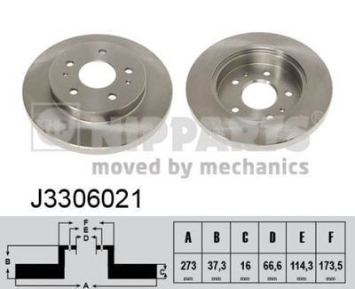 J3306021 NIPPARTS Тормозной диск