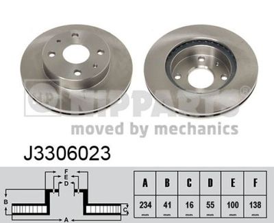 J3306023 NIPPARTS Тормозной диск